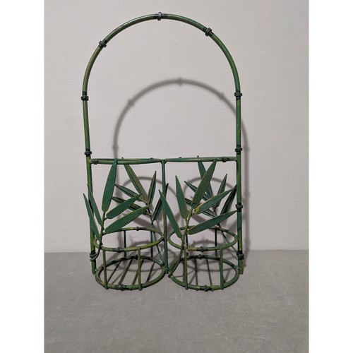 Vintage green metal bamboo - vintage,