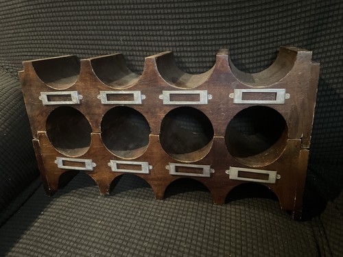 Stackable solid oak wood wine - solid,